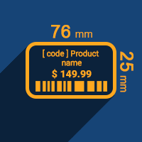 [garazd_product_label_76x25] CBMS Odoo Custom Product Labels 76x25 mm