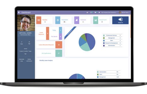 [ohrms_core] CBMS Odoo Human Resources Management Software HRMS OHRMS